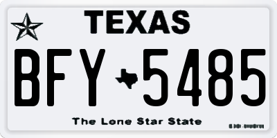 TX license plate BFY5485
