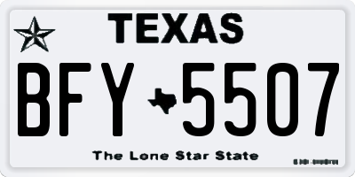 TX license plate BFY5507