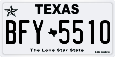 TX license plate BFY5510