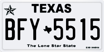TX license plate BFY5515