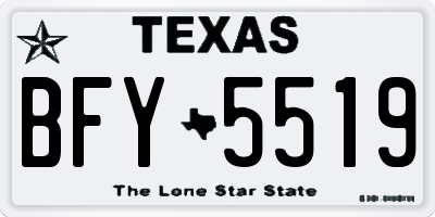 TX license plate BFY5519