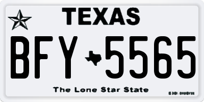 TX license plate BFY5565