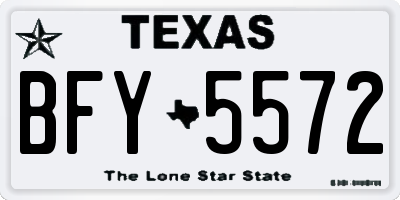 TX license plate BFY5572
