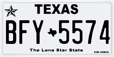 TX license plate BFY5574