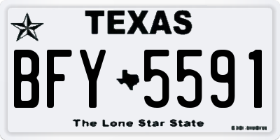 TX license plate BFY5591