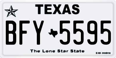 TX license plate BFY5595