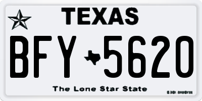 TX license plate BFY5620