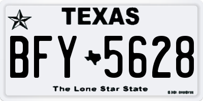 TX license plate BFY5628