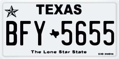 TX license plate BFY5655