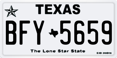 TX license plate BFY5659