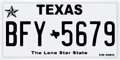 TX license plate BFY5679