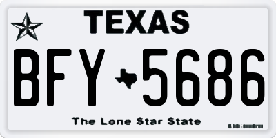 TX license plate BFY5686