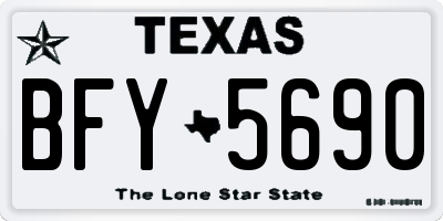 TX license plate BFY5690