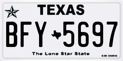 TX license plate BFY5697