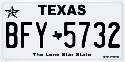 TX license plate BFY5732