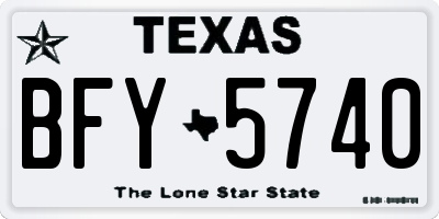 TX license plate BFY5740