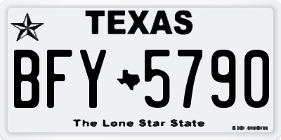 TX license plate BFY5790
