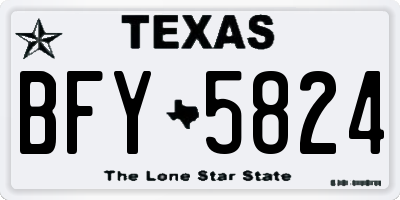 TX license plate BFY5824