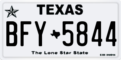 TX license plate BFY5844