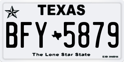 TX license plate BFY5879