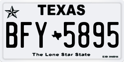 TX license plate BFY5895