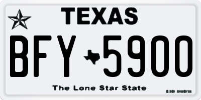 TX license plate BFY5900