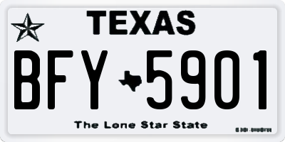 TX license plate BFY5901