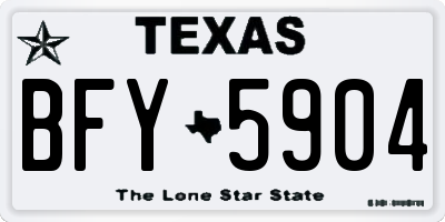 TX license plate BFY5904