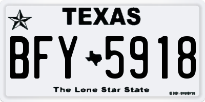 TX license plate BFY5918