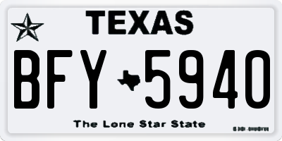 TX license plate BFY5940