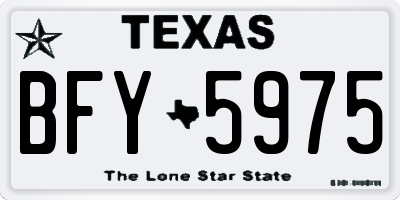 TX license plate BFY5975