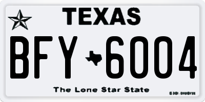TX license plate BFY6004