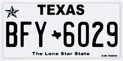 TX license plate BFY6029
