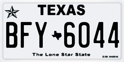 TX license plate BFY6044