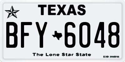 TX license plate BFY6048