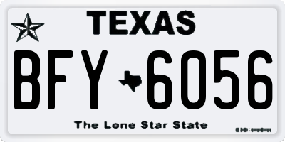 TX license plate BFY6056