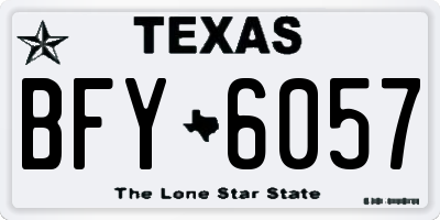TX license plate BFY6057