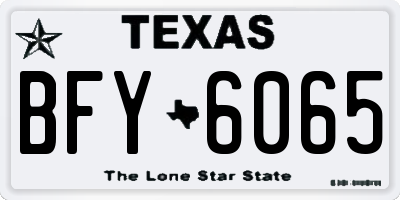 TX license plate BFY6065