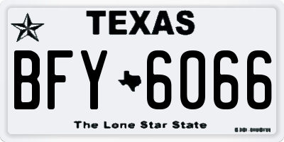 TX license plate BFY6066