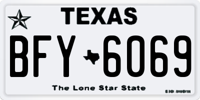 TX license plate BFY6069