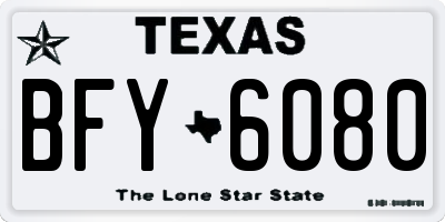 TX license plate BFY6080