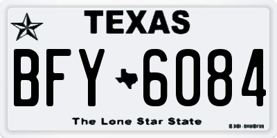 TX license plate BFY6084