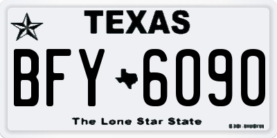 TX license plate BFY6090