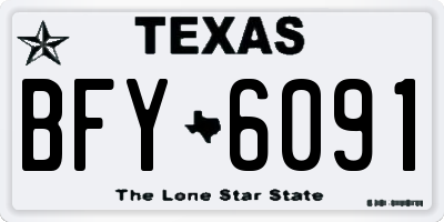 TX license plate BFY6091