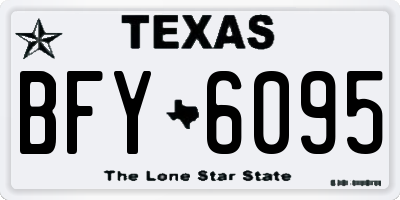 TX license plate BFY6095