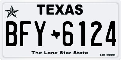 TX license plate BFY6124