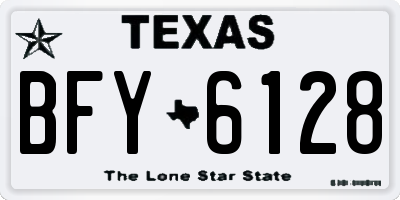 TX license plate BFY6128