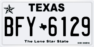 TX license plate BFY6129