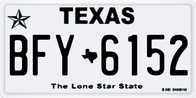 TX license plate BFY6152