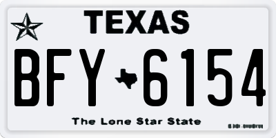 TX license plate BFY6154